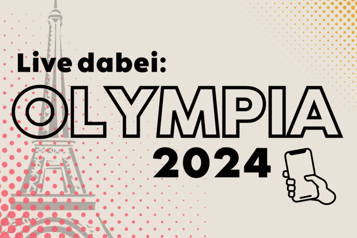 Bild mit Aufschrift zu Olympia in Paris 2024.